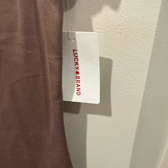 Lucky Brand Women's Short Sleeve Top - Chocolate Brown - Picture 5 of 5